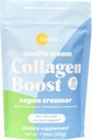 GOLDE - Collagen Boost Vegan Creamer - Vanilla Cream - Supplément de collagène à base de plantes avec l'acide hyaluronique, la biotine et l'extrait de bambou - soutient la santé des cheveux, de la peau et des ongles - 30 portions