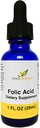 Vitamine liquide B9 Suppléments d'acide folique - VIT B gouttes pour le cerveau et la fonction digestive, soutien du foie - sans gluten, non-OGM, végétalien - Supplément nutritionnel pour les adultes - 1 fl. oz.
