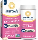 Renouveler la vie Capsules probiotiques pour femmes, 50 milliards d'UCF garantis, soutient l'équilibre du pH, vaginal, urinaire, digestif et immunitaire santé(2), L. Rhamnosus GG, laiterie, soja et sans gluten, 30 comte