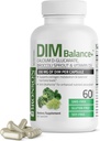 Bronson DIM Balance+ Calcium D-Glucarate, les germes de brocoli et la vitamine D3 200 MG de DIM par capsule soutient le métabolisme et les taux équilibrés d'hormones non OGM, 60 capsules végétariennes