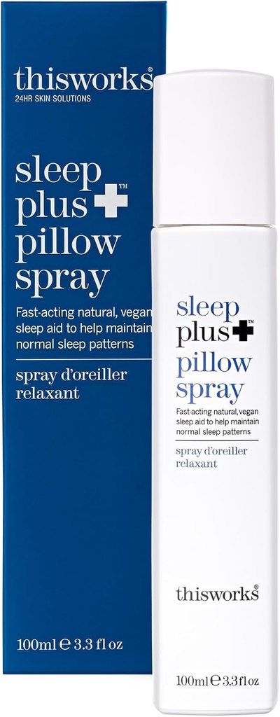 ThisWORKS sommeil plus vaporisateur d'oreiller Repose naturelle à action rapide avec des huiles essentielles de Lavande, Vetivert et Camomille, 100ml, 3,3 fl oz