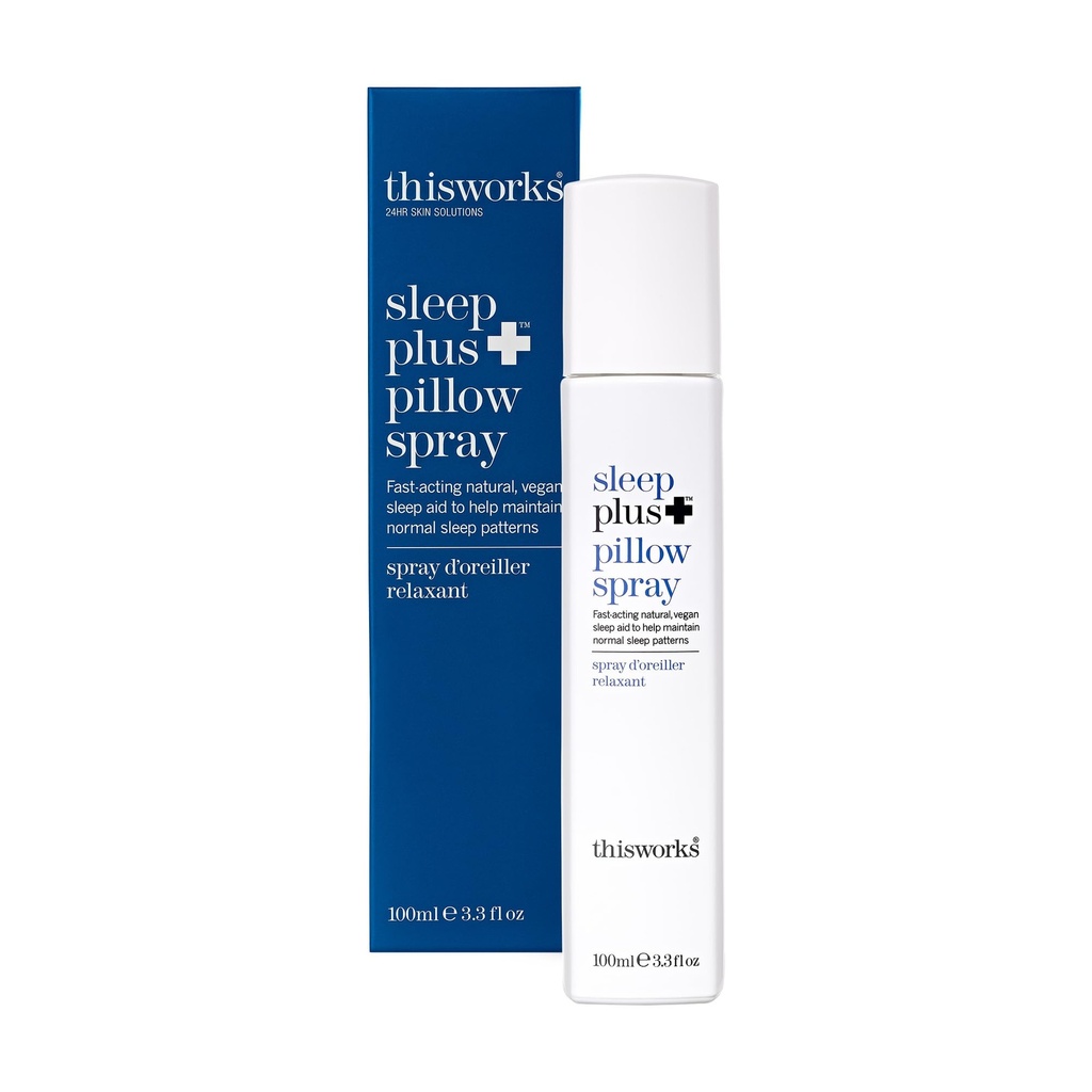 ThisWORKS sommeil plus vaporisateur d'oreiller Repose naturelle à action rapide avec des huiles essentielles de Lavande, Vetivert et Camomille, 100ml, 3,3 fl oz