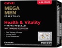 GNC Mega Men Health & Vitalité Vitapak, 30 packs quotidiens, 4-en-1 Programme quotidien complet de multivitamines et de nutrition pour les hommes