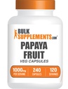 BulkSupplements.com Capsules d'extraits de fruits Papaya - de Carica Papaya, Supplément à base de plantes - Sans gluten, 1000mg, 2 capsules par portion, 240 Nombre (paquet de 1)