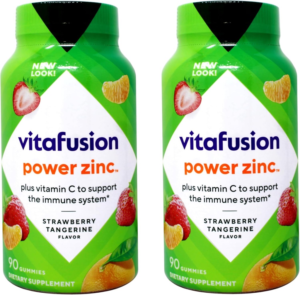 Bouteille Vitafusion Power Zinc Gummy Vitamine 2 (180 ct Totalement.)