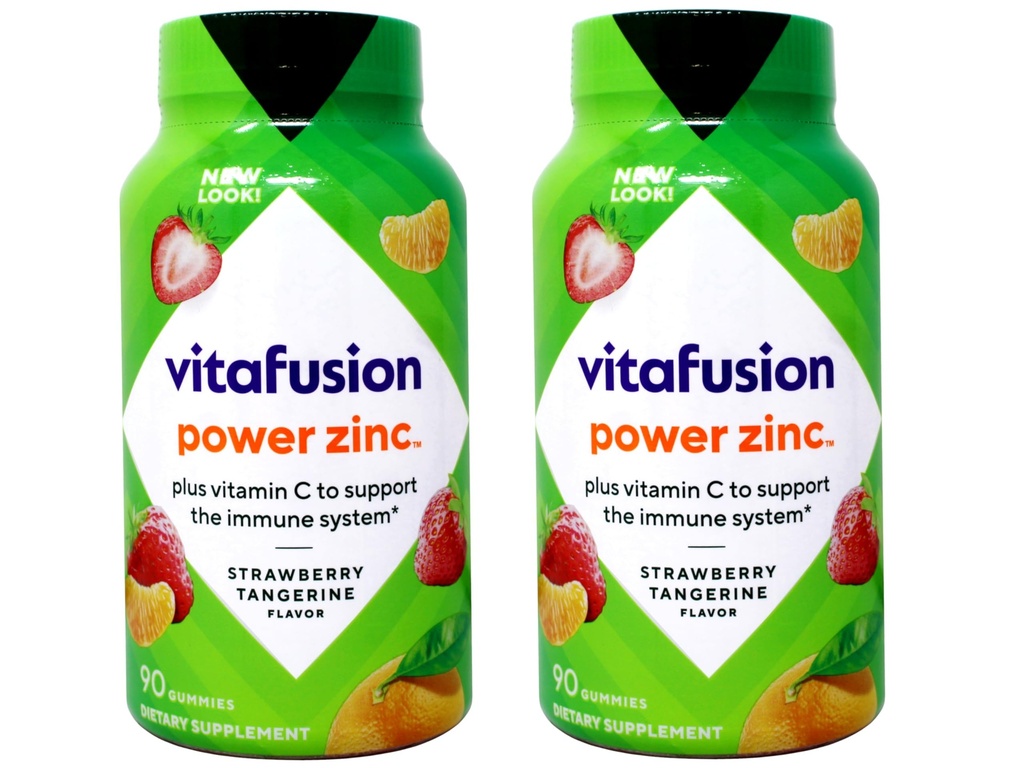 Bouteille Vitafusion Power Zinc Gummy Vitamine 2 (180 ct Totalement.)