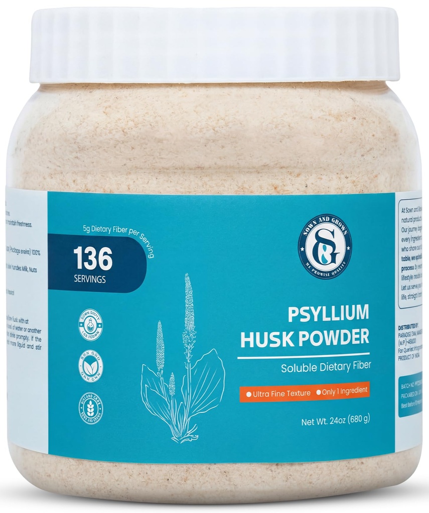 Poudre de musc de Psyllium 1,5lb.com Mélanger facilement la fibre alimentaire Nettoyez votre système digestif.