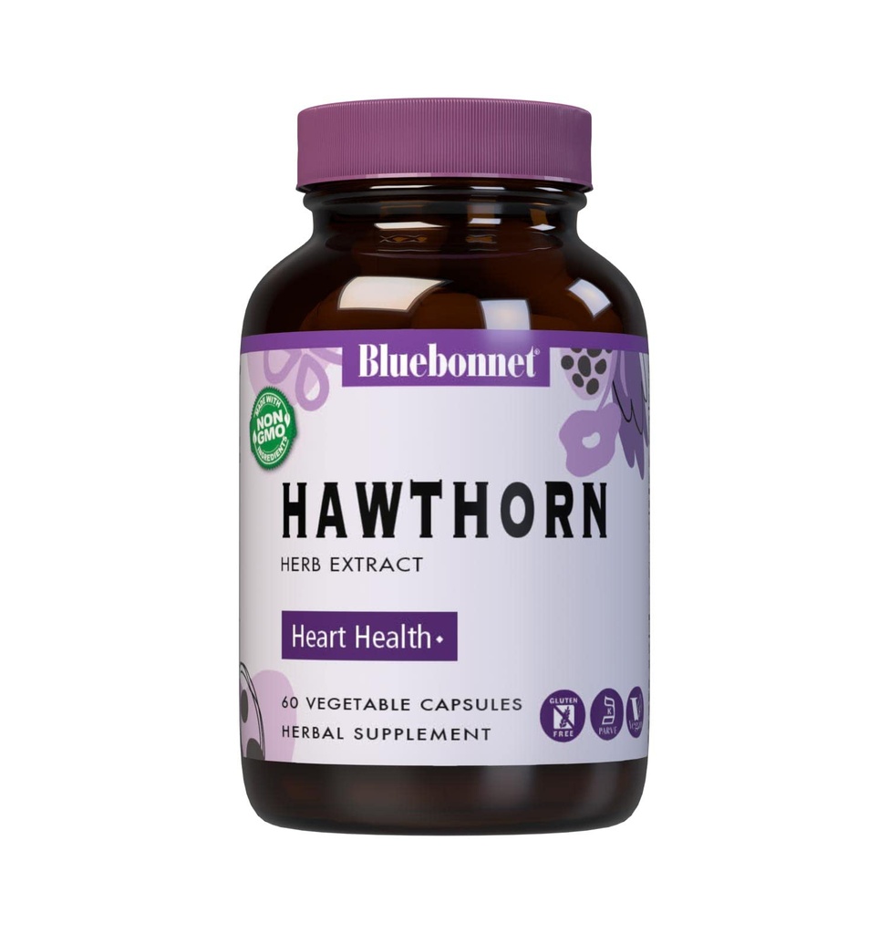 BlueBonnet Hawthorn Herb Extract Supplement, 60 Count