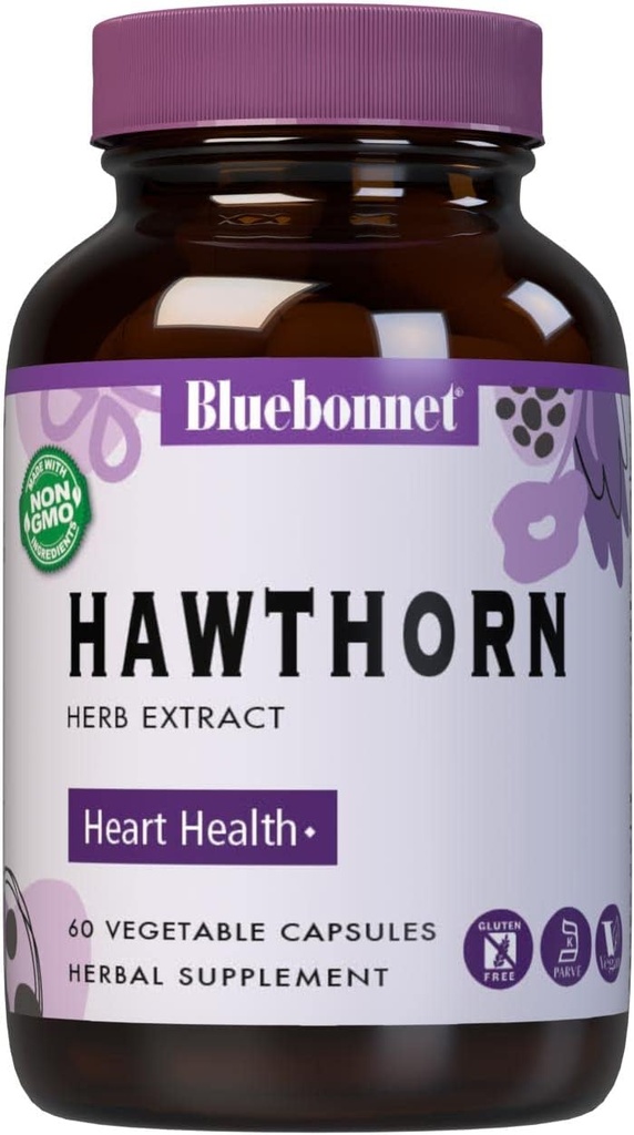Supplément à l'extrait d'herbe de BlueBonnet Hawthorn, 60 comtes