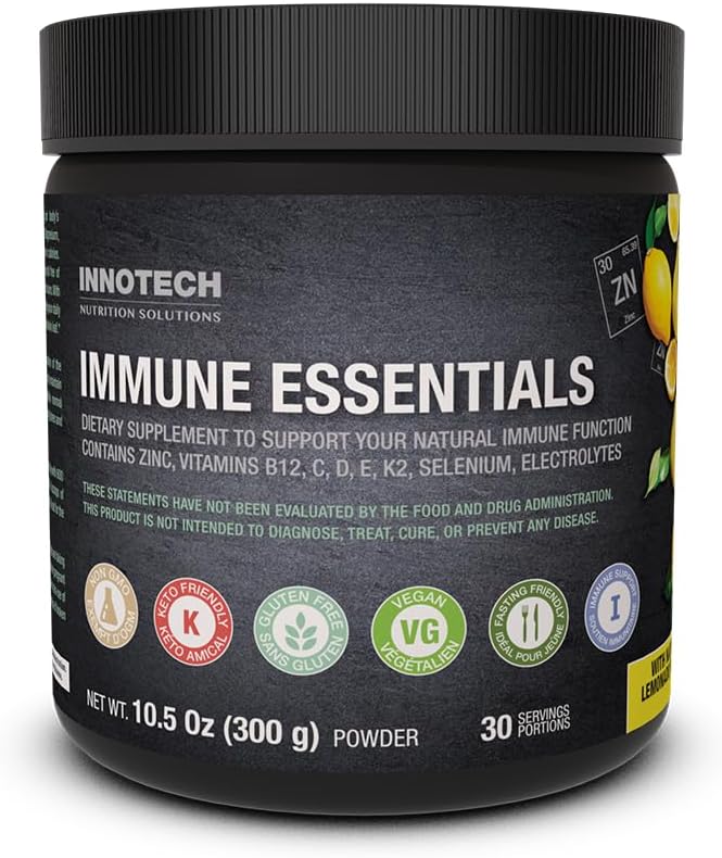 Innotech Solutions Nutrition Imune Essentials, 300 Gram - Saveur citron
