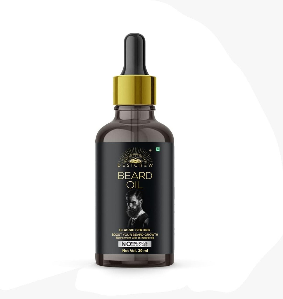 Huile de croissance de barbe classique - mai vous stimuler huile de croissance de barbe Noiurishment avec 16 huiles naturelles Essebtial en 30ml