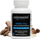 Supplément Lions Mane avec Cordyceps, Chaga & Reishi Extraits de Champignon - 60 Capsules