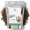 Elanen Naturals Organic Valerian Root 4 oz. (113g), USDA Certified Organic Valerian Root Herb Tea, Te De Valeriana Para Dormir, Valarian Officinalis Feuille entière, coupée et tamisée