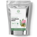 Elanen Naturals Organic Valerian Root 4 oz. (113g), USDA Certified Organic Valerian Root Herb Tea, Te De Valeriana Para Dormir, Valarian Officinalis Feuille entière, coupée et tamisée