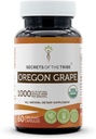 Secrets de la Tribe Oregon Grape USDA Capsules biologiques de l'USDA Capsules végétariennes certifiées, supplément alimentaire à base de plantes