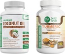 Huile de coco biologique et curcumine curcumine, Ginger Capsules Bundle!