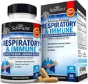 Supplément de soutien respiratoire et immunitaire avec Quercetin, Vitamine D & Cordyceps, aide à apaiser les tissus respiratoires tout en maintenant le mucus, Vitamines de santé pulmonaire pour les femmes et les hommes, 60 capsules