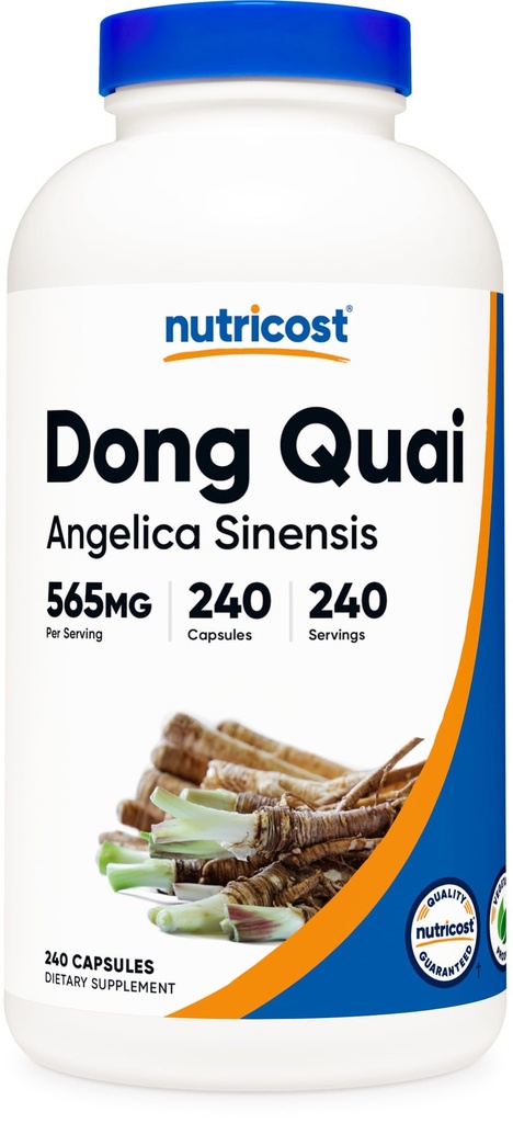 Nutricost Dong Quai 565mg, 240 Capsules (Angelica Sinensis) - Bouchons végétariens, non OGM, sans gluten