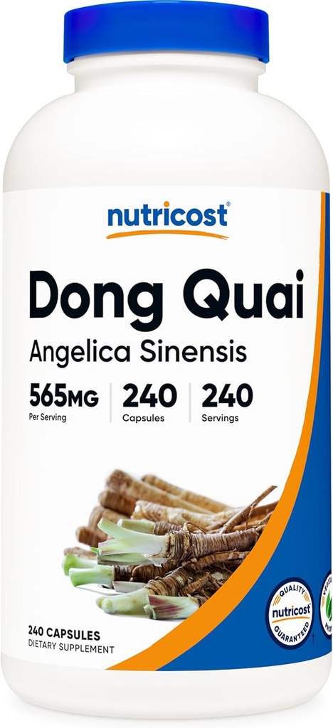 Nutricost Dong Quai 565mg, 240 Capsules (Angelica Sinensis) - Bouchons végétariens, non OGM, sans gluten