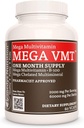 Remèdes Nutrition Mega VMT. Multivitamine quotidienne 1.000 mg, 60 capsules végétaliennes complément alimentaire avec des herbes.