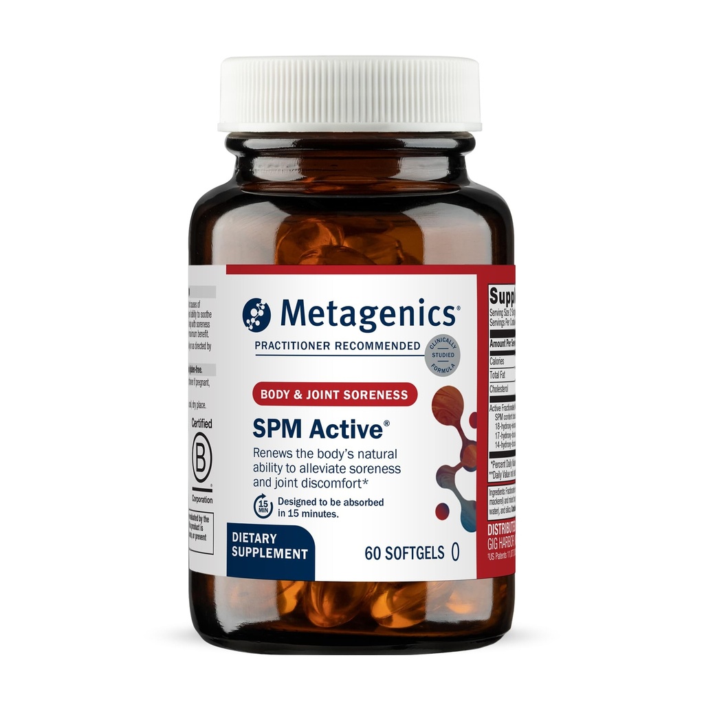 Metagenics SPM Active - Specialized Pro-Resolving Mediators from Marine Oils - Supports Normal Inflammatory Response, Tissue Health, Joint Comfort, Immune Health - Non-GMO & Gluten-Free - 60 Softgels