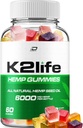 Gommies de chanvre K2Life - avec extrait de chanvre Gommies de chanvre K2 Life Supplément à base de plantes Tinnitus, soutien à la santé et au mieux-être, formule avancée de chanvre K2Life (1 pack - 60 gommies)
