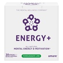 Energy+ Plant-based Mental Energy & Motivation Drink, Pomegrate Lime, 30 Sticks