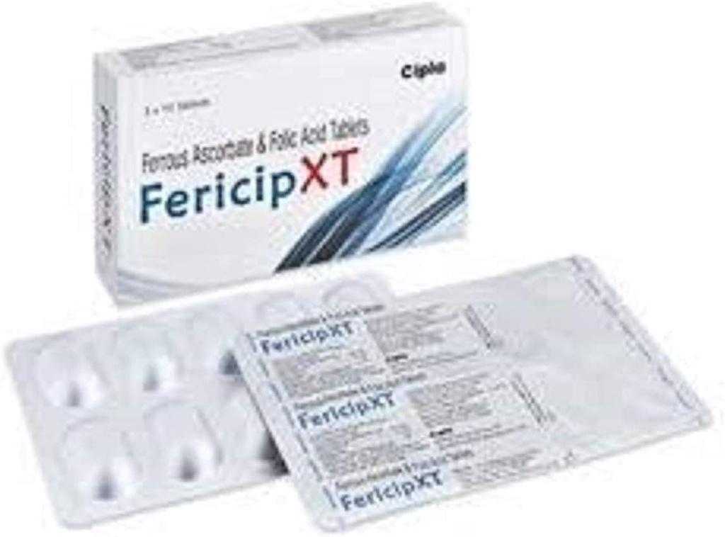 AZAZ Fericip- xt Ferrous Ascorbate and Folic Acid 30 Tablets