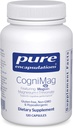 Encapsulations pures CogniMag 120's - Supplément Magnésium-L-Thréonate - Soutient la santé cérébrale et la mémoire* - Comprend Magtéine et Mélange de polyphénol - 120 Capsules