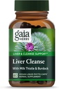 Gaia Herbs Liver Cleanse - Liver Health Support Herbal Supplement with Milk Thistle, Burdock, Turmeric, Dandelion & More* - 60 Vegan Liquid Phyto-Caps (30 Servings)*