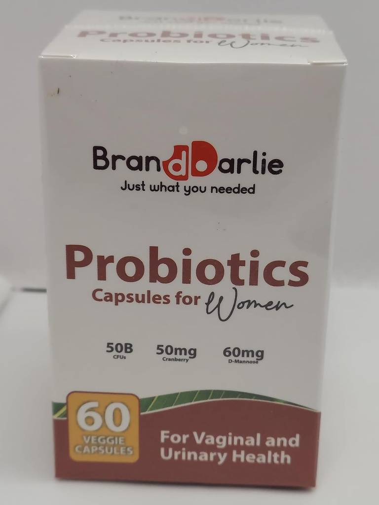Capsules probiotiques pour femmes – 50 milliards d'UFC avec canneberge et mannose D pour la santé vaginale et urinaire – 60 capsules de légumes