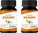 Brahmi 120 Comprimés – Supplément biologique de Bacopa Monnieri de l'USDA – Soutient Focus, Calme et Mémoire – Nootrope à base de plantes* - Pack de 2
