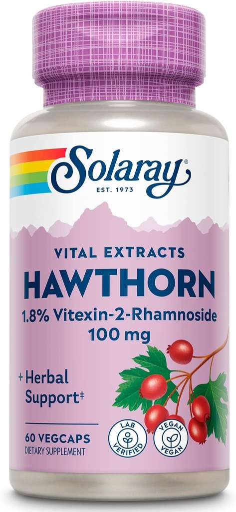 Solary Hawthorn Extract 100mg, 60 CT