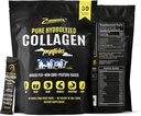 Zammex Premium Collagen Peptides Poudre, 30 Sticks Packets de Voyage(Type I, III), Non aromatisé Collagène Protéine Poudre à Go, Hydrolyzed Collagen Peptide pour les cheveux de peau Nail Joint, 10g par service