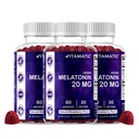 Mélatonine vitamatique 20 mg Gummies pour adultes, 30 portions - 60 Gummies végétariennes - Supplément de formation non-habitant