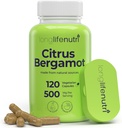 LongLifeNutri Citrus Bergamot Extract 500mg - 120 Capsules végétariennes, 40% Flavanones polyphénoliques, 4 mois d'approvisionnement, anti-oxydant à base végétale, testé, fabriqué aux États-Unis