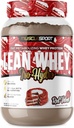 Musclesport Lean Whey RevolutionTM Poudre de protéines - Isolation de protéines de lactosérum - Faible teneur en calories, faible teneur en glucides, faible teneur en gras, colorants incroyables - 25g de protéines par scoop - 2lb de velours rouge
