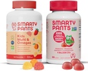SmartyPants Gummies multivitamines pour enfants et ensemble d'immunité probiotique: Omega 3 Huile de poisson (EPA/DHA), vitamine D3, C, vitamine B12, B6, supplément de soutien digestif et immunitaire (30 jours)