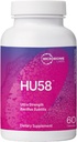 Microbiome Labs HU58 Bacillus Subtilis Probiotiques pour les femmes et les hommes - Probiotique de spore haute puissance pour la santé digestive et le soutien immunitaire - Capsules quotidiennes avec 10 Million CFU (60 Capsules)