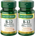 Natures Bounty Methylcobalamin B12 Microlozenge Tablets, 1000 mcg, 120 Count), 60 Count (Pack of 2)