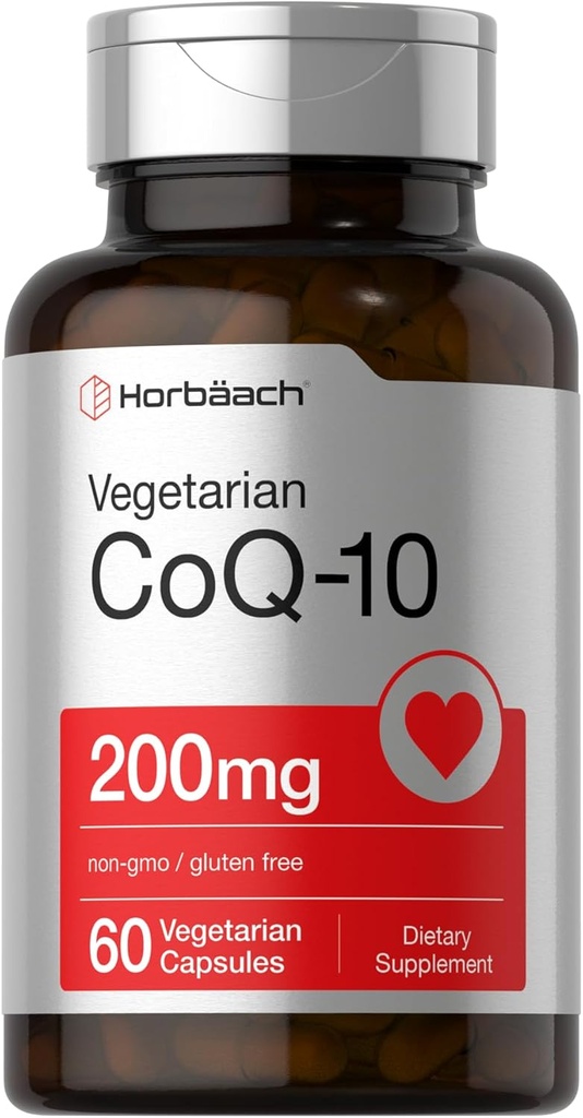 Horbäach CoQ10 200mg. Avec extrait de poivre noir 60 Capsules.