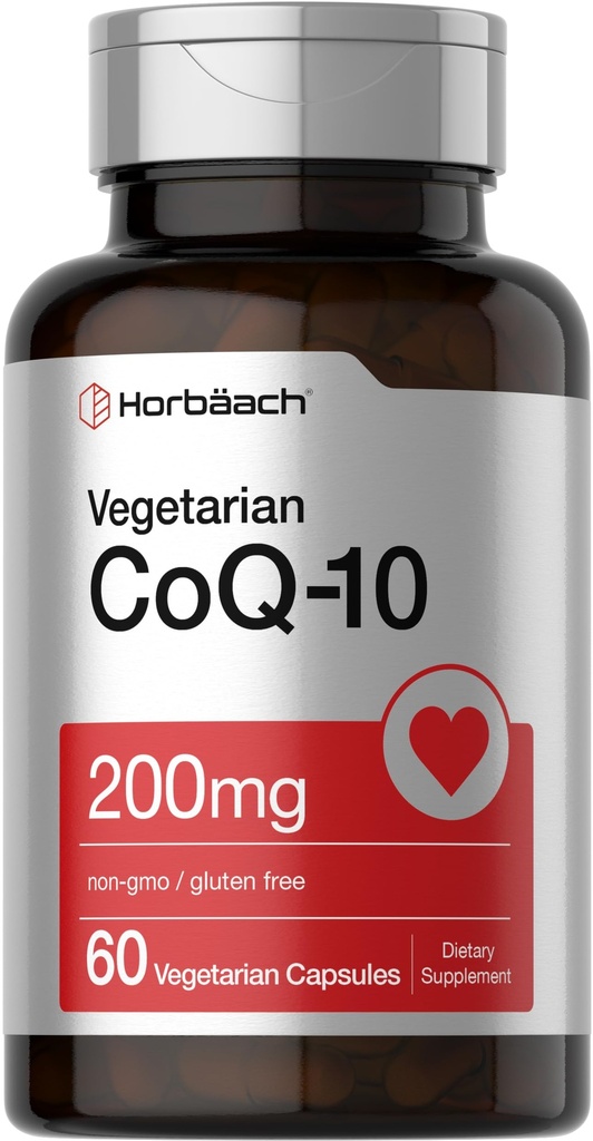 Horbäach CoQ10 200mg. Avec extrait de poivre noir 60 Capsules.