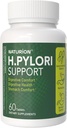 H. Pylori Support - Supplément digestif pour la santé avec mélange G-FOS, protéines de lactosérum, réglisse, gomme mastique, vitamine U et vitamine B2 - Confort et équilibre de l'estomac - 60 comprimés, 30 jours d'approvisionnement
