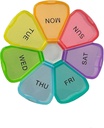 Extra Large Weekly Pill Box 7 Day, Mute Pill Case Organizer, Pill Container, Colorful Medicine Pill Organizer for Vitamine Fish Oil Softgels, Comprimés, Suppléments de médicaments pour les œufs