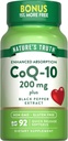 Nature's Truth CoQ10 200 mg Softgels (en anglais seulement) 92 Comte (en anglais seulement) Absorption accrue avec extrait de poivre noir (en anglais seulement)