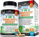 Supplément de soutien immunitaire avec vitamine C de zinc Vitamine D 5000 UI Gingembre d'ail D3 - Dr Vitamines d'immunité approuvées pour les adultes Femmes et hommes - Système immunitaire naturel Booster Défense -120ct