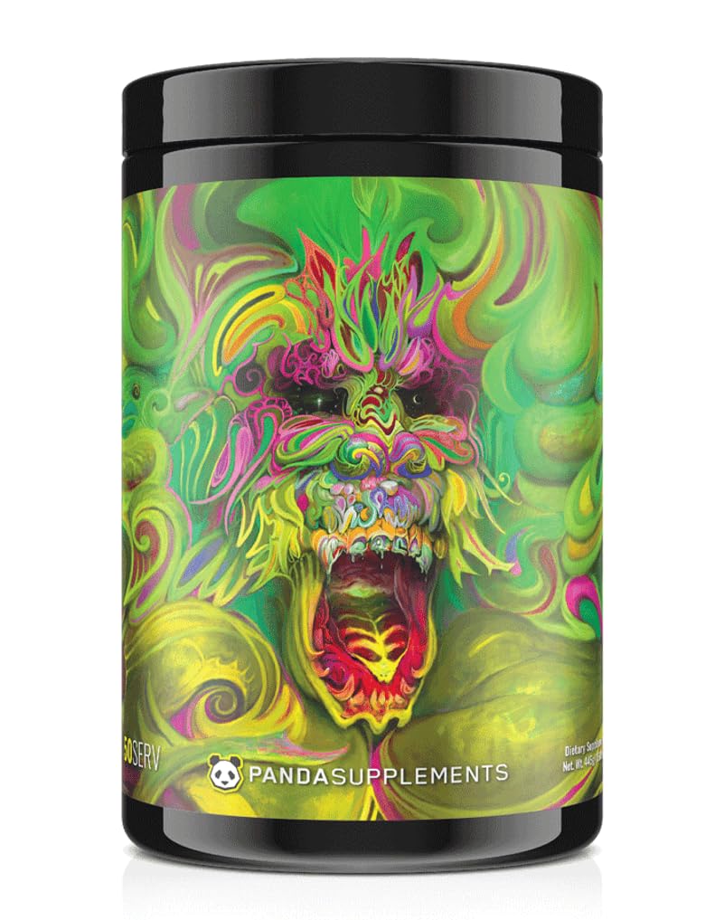 Underground Bio LabsTM Panda Suppos: Rampage, Extreme Pre-Workout, High Stim, Maximum Pump, Focus et Energy, (50 services) (Kiwi-Lychee-Pinapple Flavor AKA Goblin Juice)