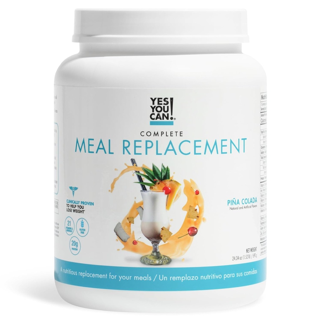 Oui, vous pouvez ! Remplacement complet des repas - 15 portions, 20g de protéines, 0g de sucres ajoutés, plus de 20 vitamines et minéraux - Remplacement nutritif tout-en-un Shake (Piña Colada)