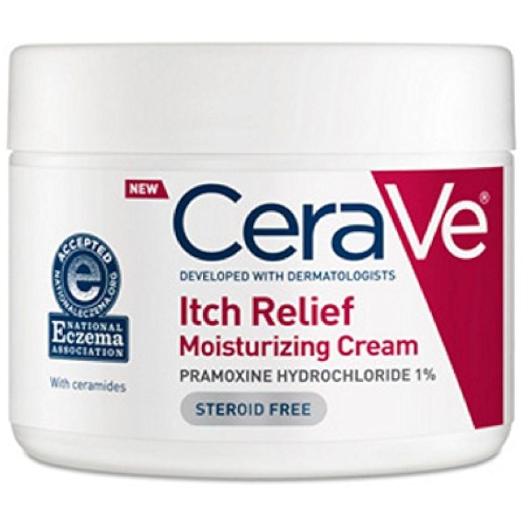 Crème hydratante CeraVe pour le soulagement de la peau sèche, 12 once, crème sans fragrance avec promaxine pour le soulagement des démangeaisons