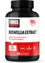 FORCE FACTOR Boswellia Extract Capsules, supplément de soutien immunitaire et supplément de santé mixte pour les femmes et les hommes, fabriqués avec l'extrait Premium Boswellia Serrata, végétalien, non-OGM, 120 capsules